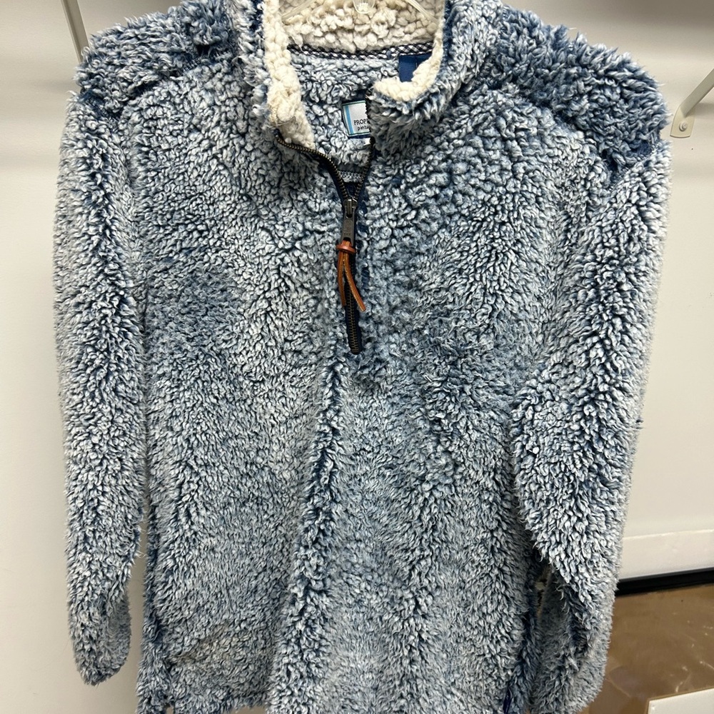 Cozy Blue Sherpa Fleece Hoodie